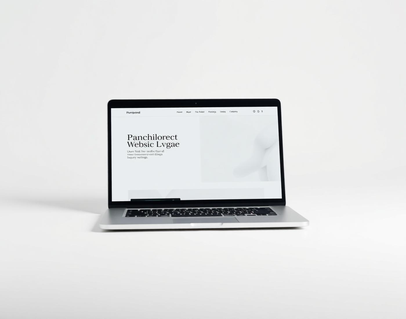 Ukázka moderního webu na notebooku